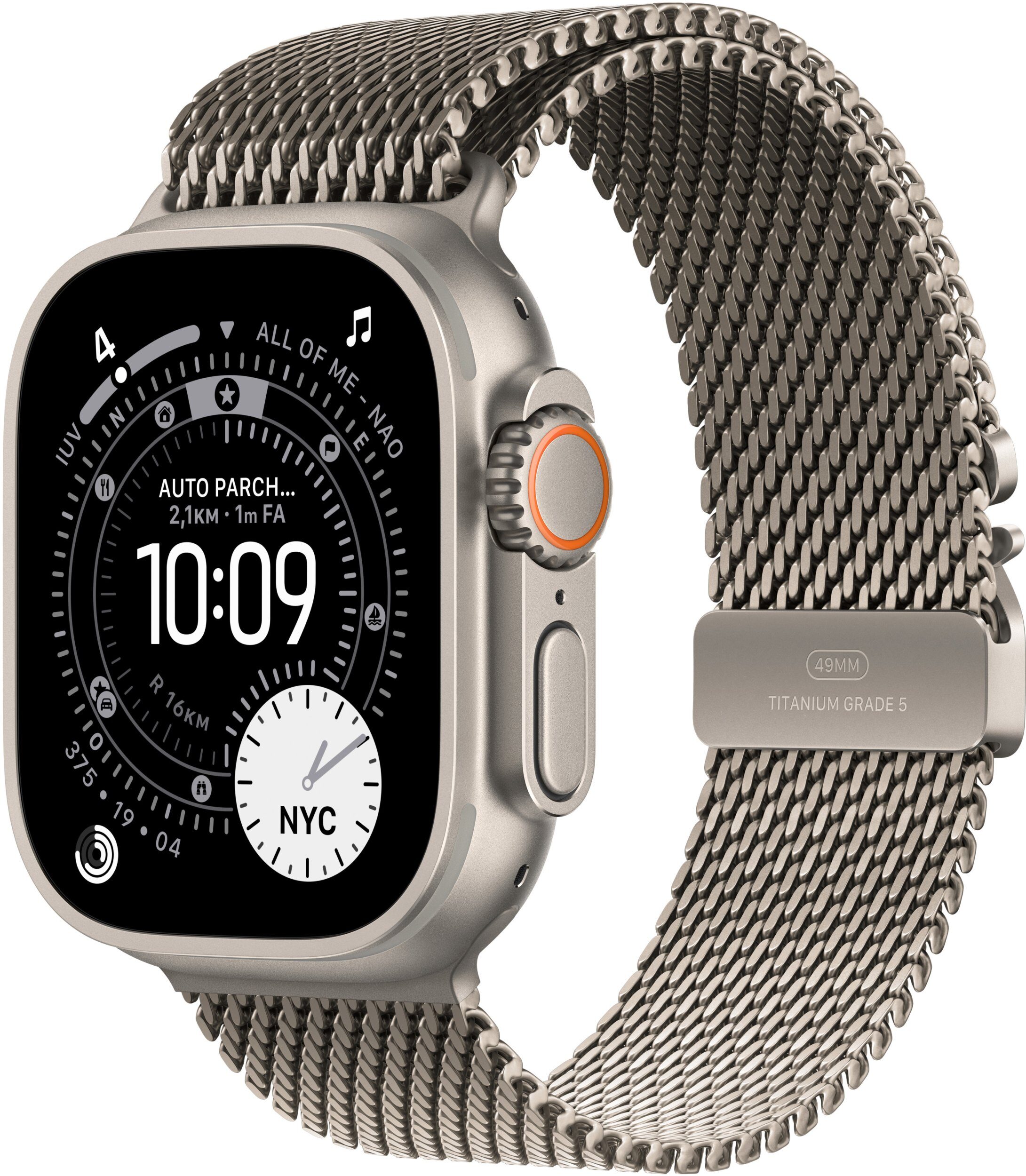 15662329_0_f Smartwatch Apple Watch Ultra 3 GPS + Cellular 49mm Natural Titanium Case with Natural Titanium Milanese Loop - Medium - MEWY4ET/A