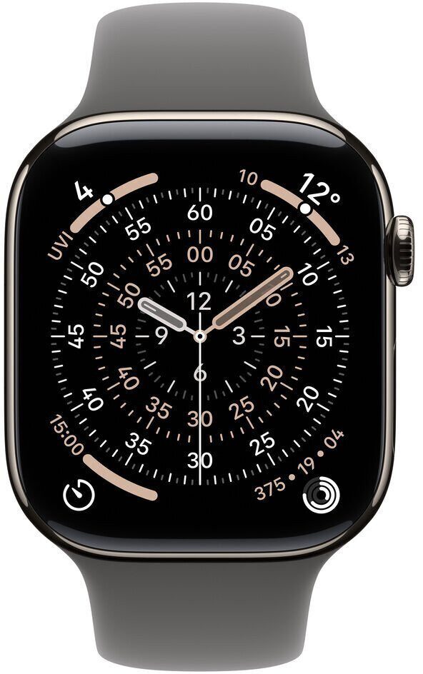 15665810_2_f Smartwatch Apple Watch 11 GPS + Cellular 46mm Natural Titanium Sport Band M/L Grafitowy (MFCX4MP/A)