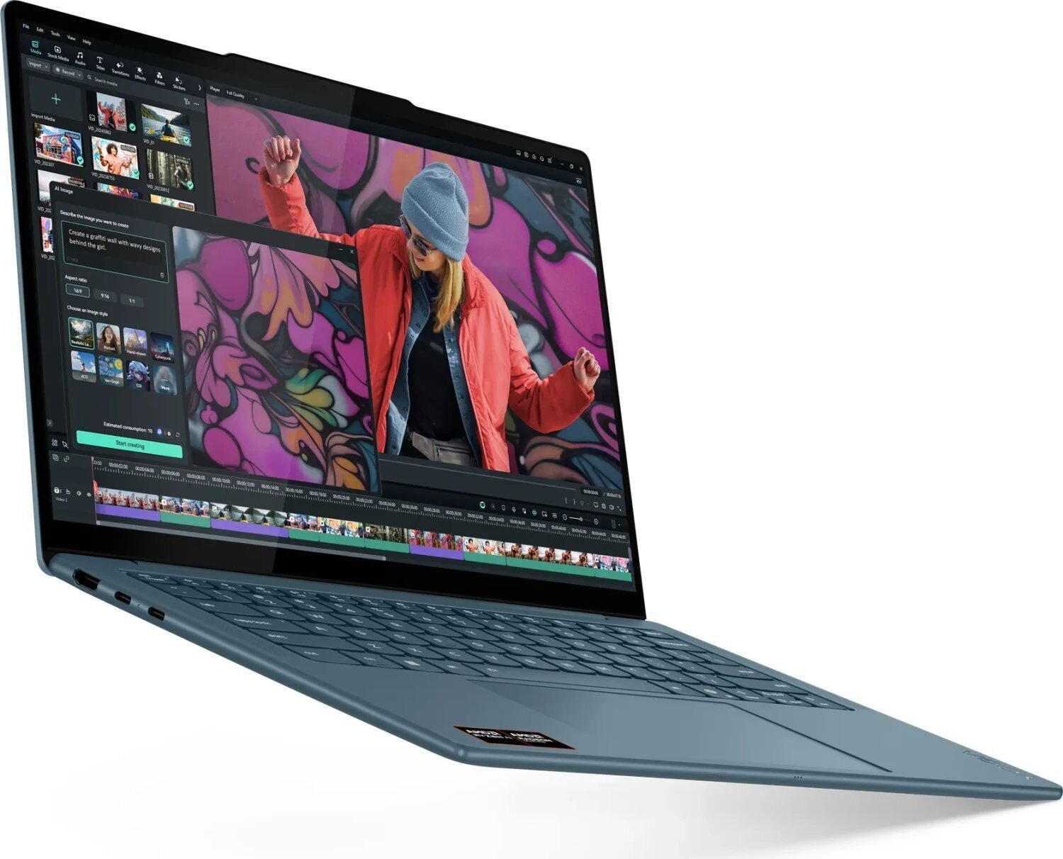 Laptop Lenovo Yoga Slim 7 14AKP10 Ryzen AI 5 340 / 16 GB / 512 GB / W11 (83JY006MPB)