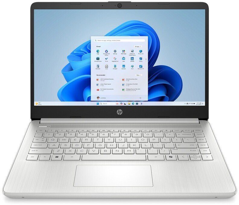 15694044_3_f Laptop HP Laptop 14-dq6011dx / B4HN6UA / Intel N / 8GB / 128GB UFS / Intel Graphics / HD / Win 11 / Srebrny