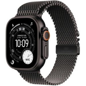 15740017_2_f Smartwatch Apple Watch Ultra 3 GPS + Cellular 49mm Black Titanium / Titanium Milanese Loop S Czarny (MF1N4QP/A)