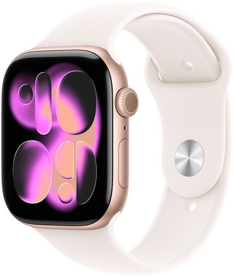 15740637_2_f Smartwatch Apple Watch 11 GPS 42mm Rose Gold Alu Sport Band S/M Różowy (MEU04RK/A)