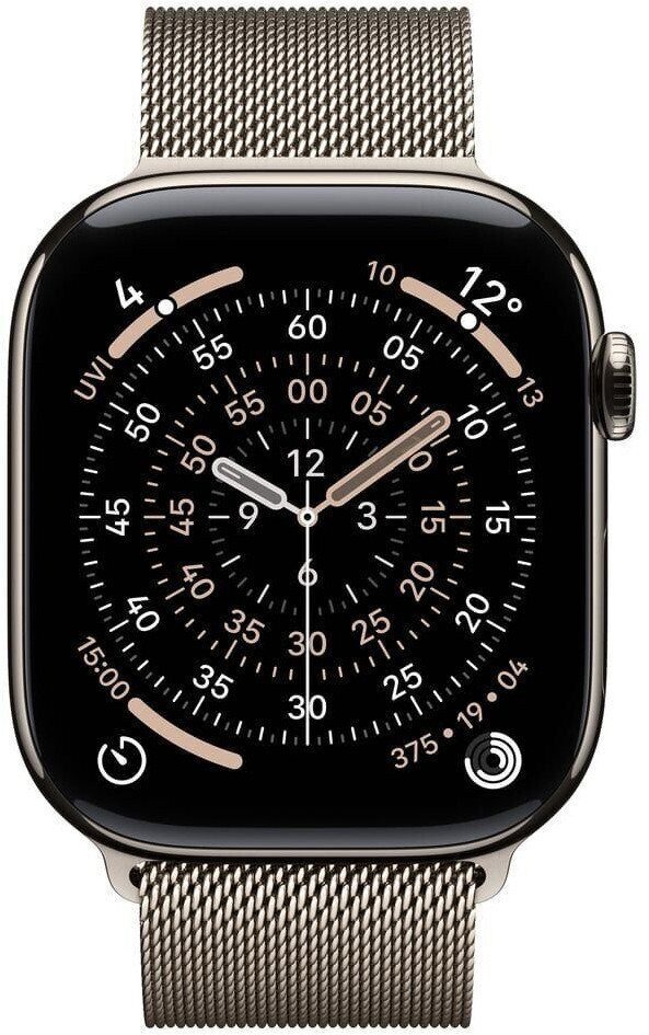 15745885_4_f Smartwatch Apple Watch 11 GPS + Cellular 46mm Natural Titanium Milanese Loop S/M Szary (MFCY4MP/A)