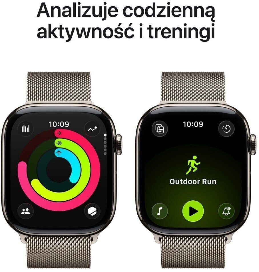 15745885_6_f Smartwatch Apple Watch 11 GPS + Cellular 46mm Natural Titanium Milanese Loop S/M Szary (MFCY4MP/A)