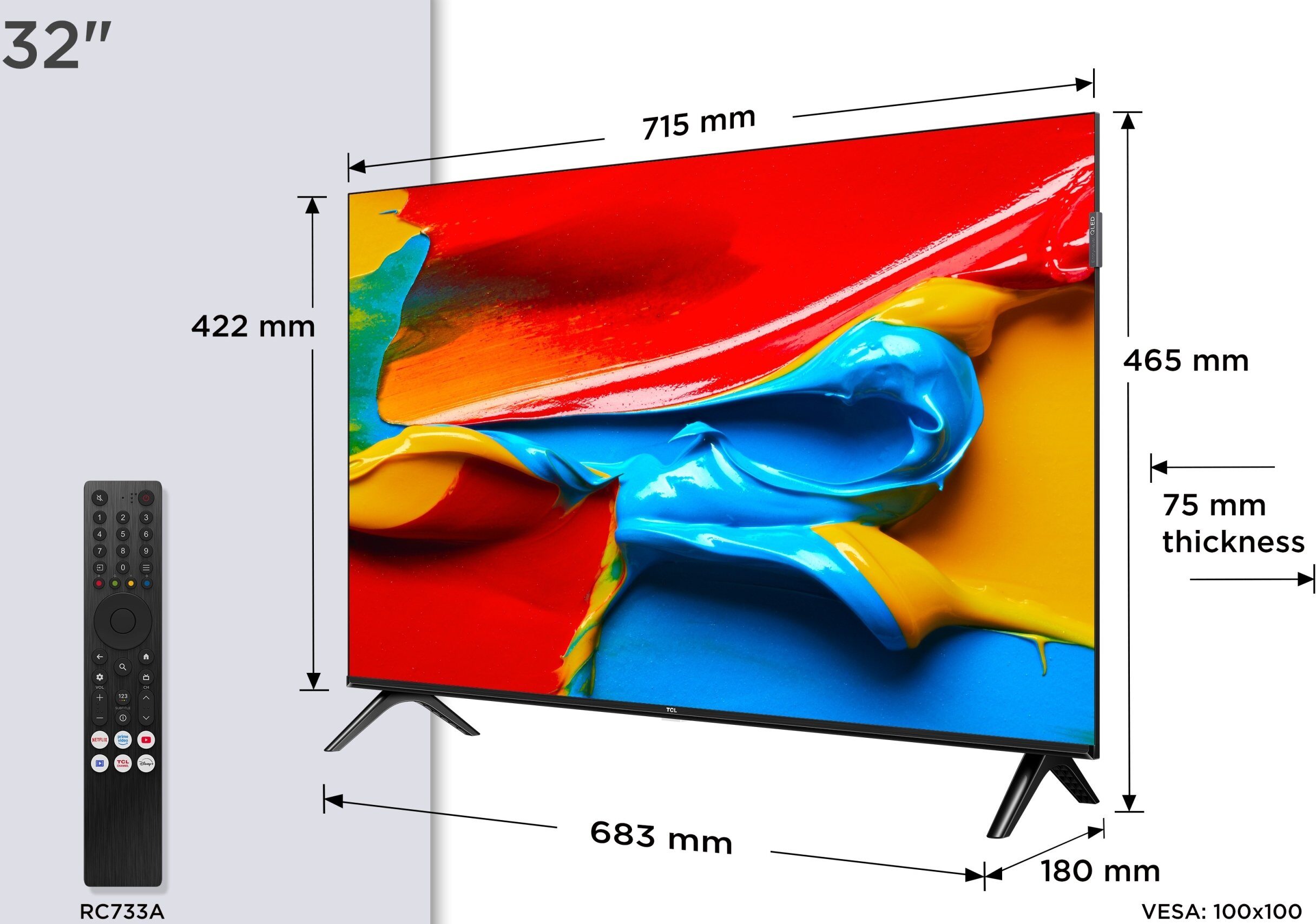 15756306_3_f Telewizor TCL TCL 32V4C 81,3 cm (32") HD Wi-Fi Czarny