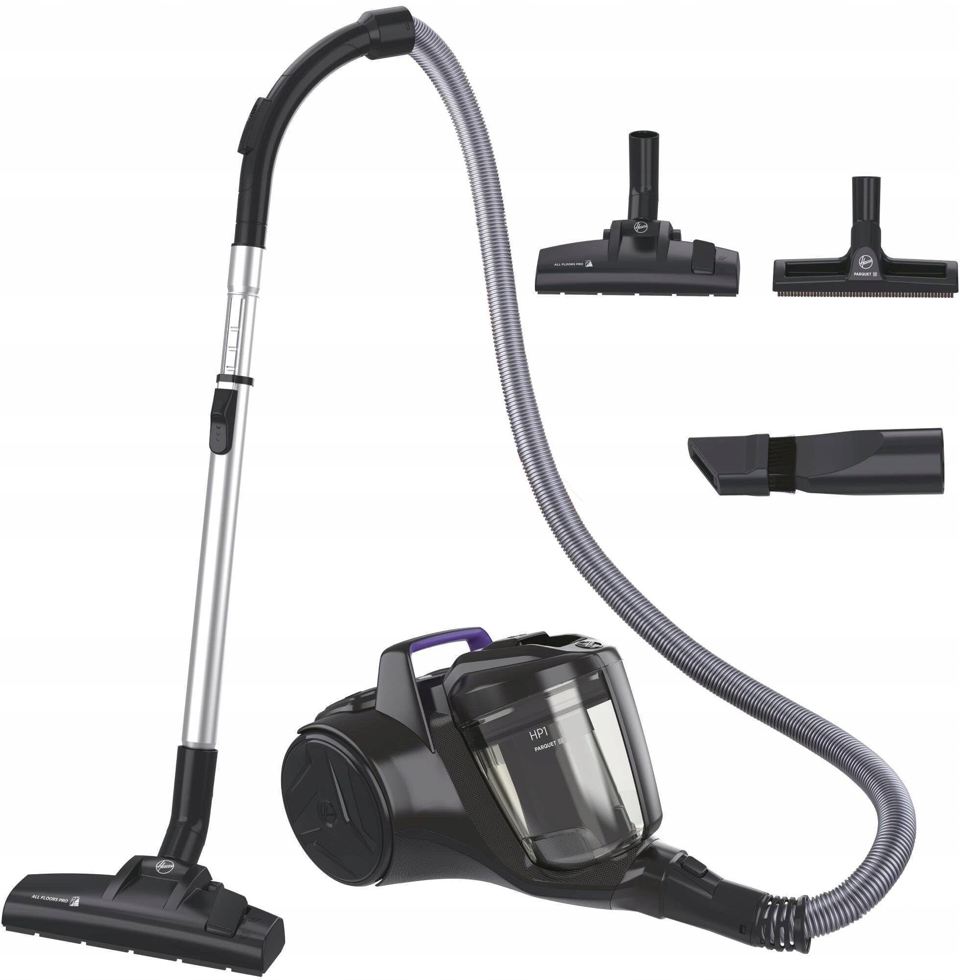 15788518_0_f Odkurzacz Hoover Hoover HP1 Home Odkurzacz Bezworkowy Cyklonowy zestaw szczotek czarny