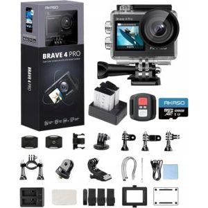 Kamera AKASO Kamera AKASO Brave 4 Pro 4K Ekran Dotykowy Wodoodporna 40m Karta U3