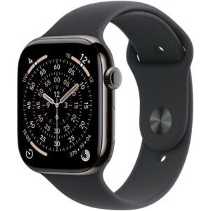 15799959_2_f Smartwatch Apple Watch 11 GPS 42mm Jet Black Alu Sport Band M/L Czarny (MEQU4MP/A)
