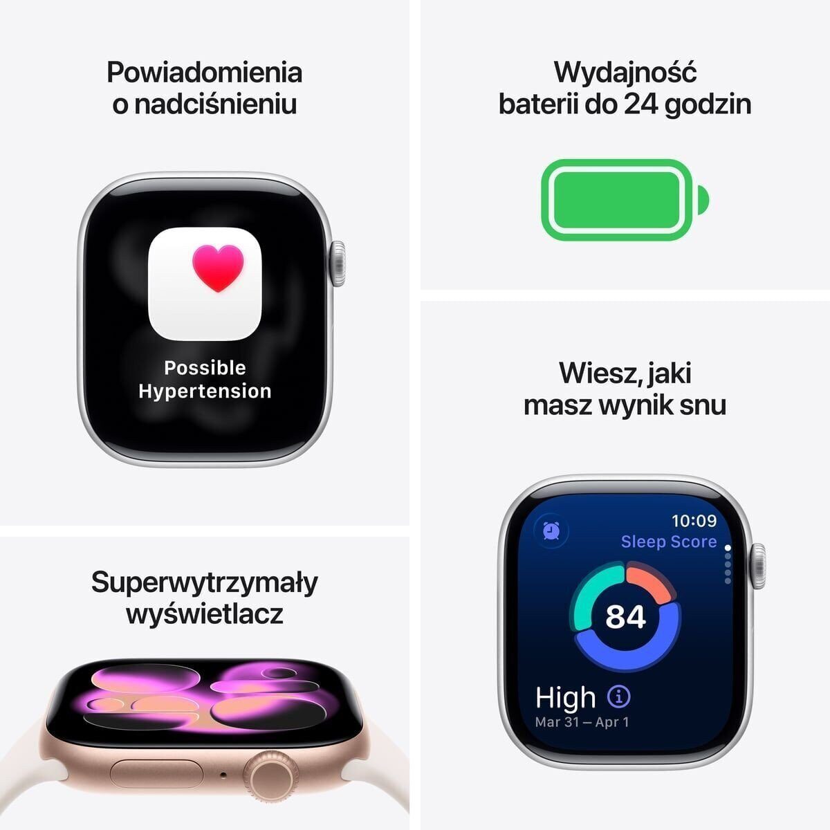 Smartwatch Apple Watch 11 GPS + Cellular 42mm Jet Black Alu Sport Band M/L Czarny (MF854MP/A)