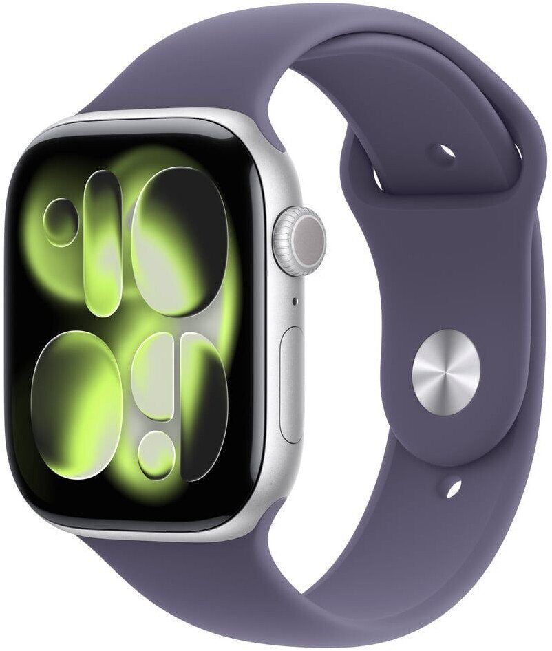 Smartwatch Apple Watch 11 GPS + Cellular 46mm Silver Alu Sport Band M/L Fioletowy (MFCR4MP/A)