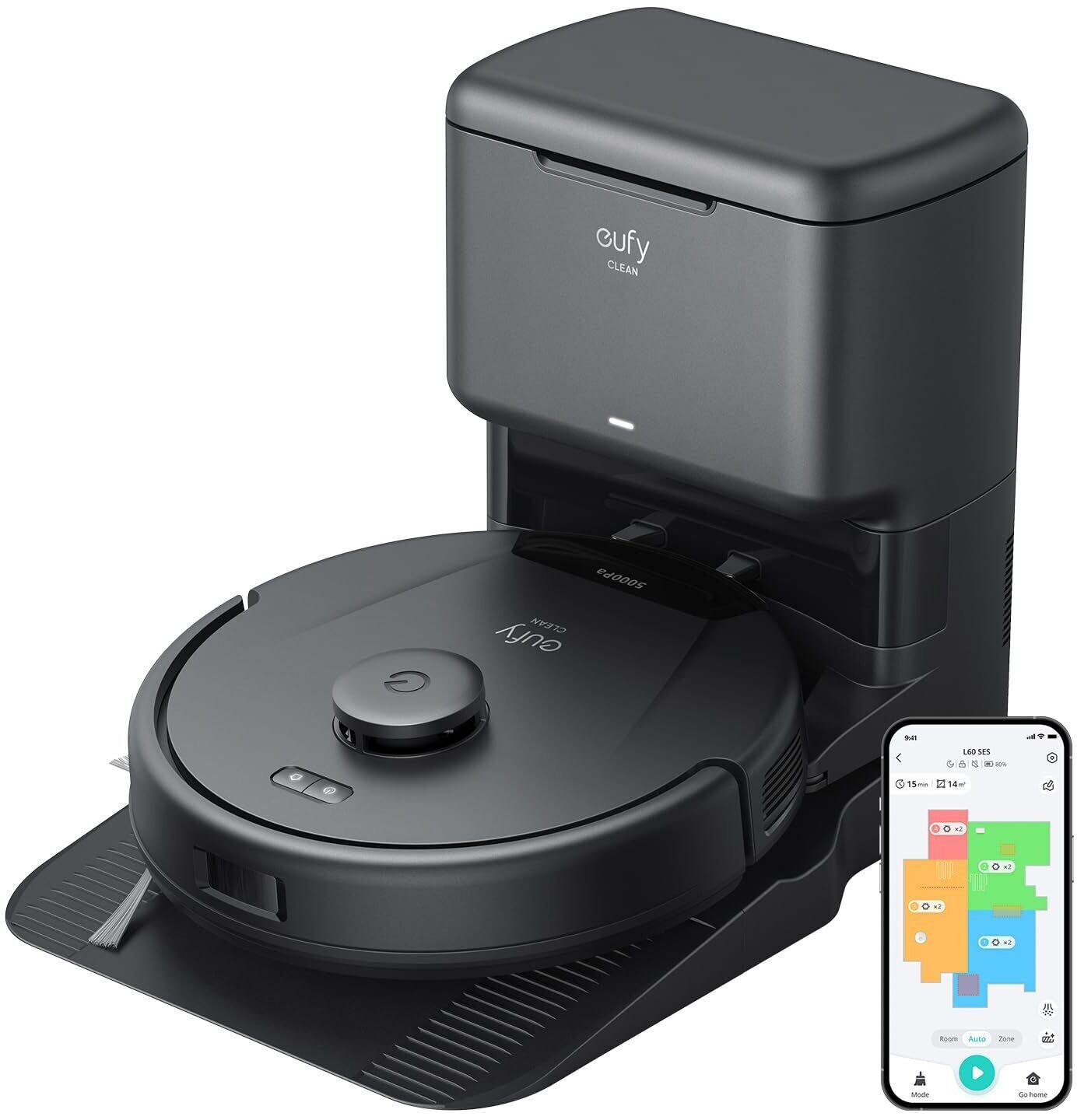 Robot sprzątający Anker eufy Clean L60 SES Robot sprzątający 5000Pa Stacja ssąca Nawigacja iPath