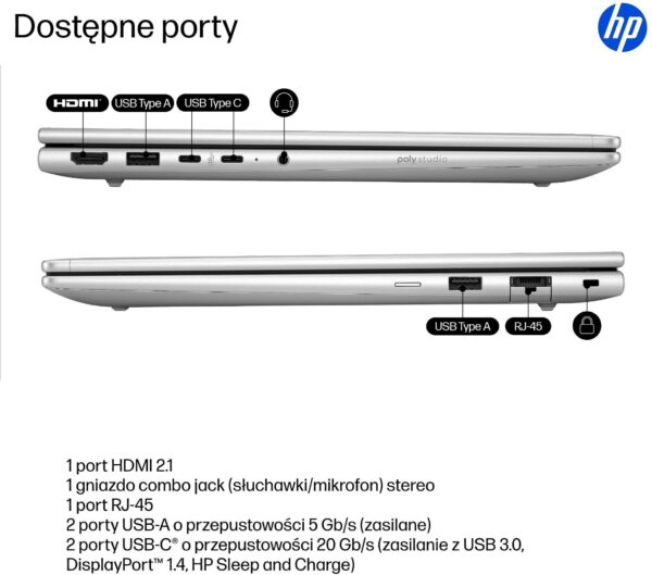 Laptop HP ProBook 4 G1i 14" WUXGA Intel Core Ultra 7 255H 24GB DDR5 512GB SSD Windows 11 Pro (C51N2ET#AKD)
