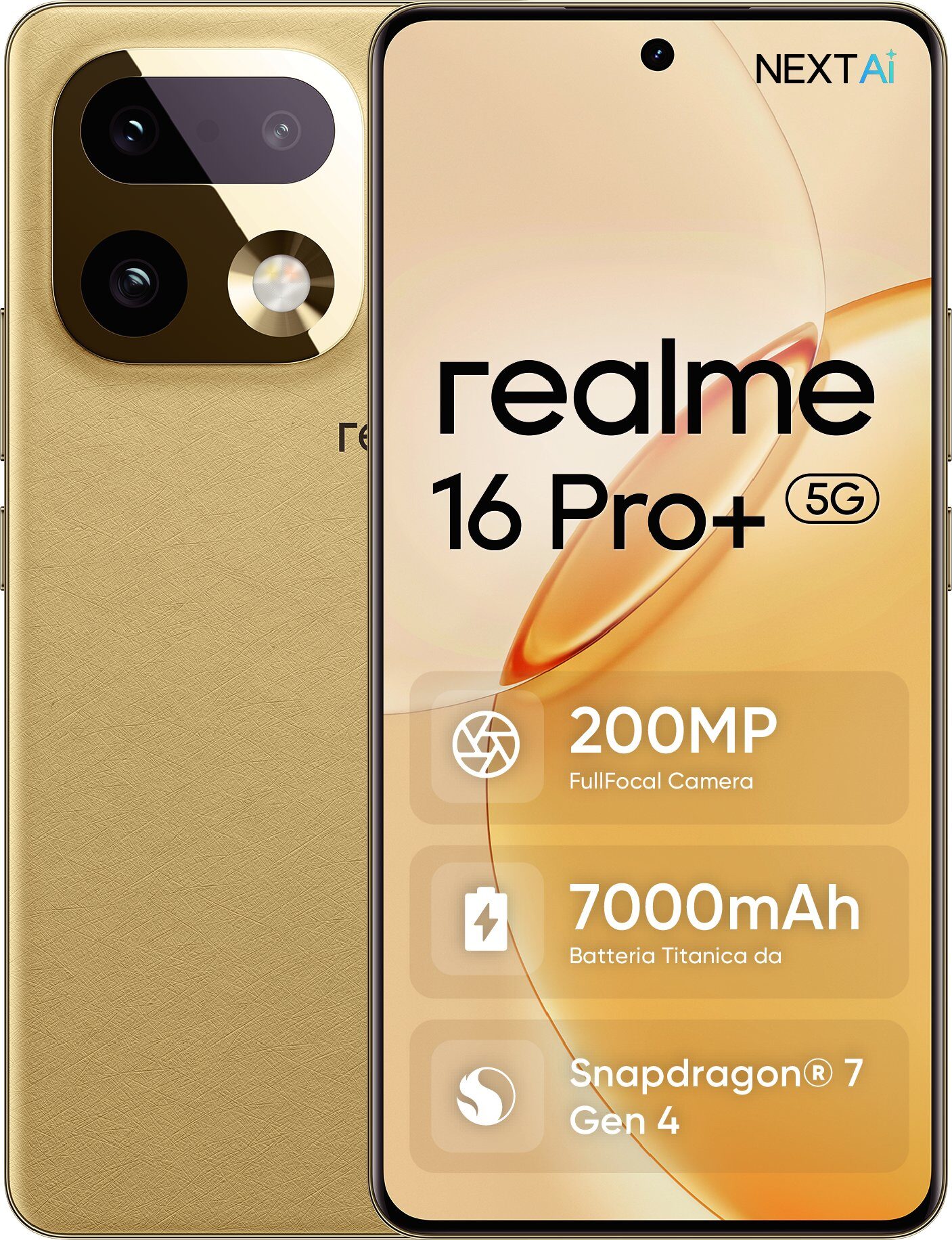 15821806_1_f Smartfon Realme 16 Pro+ 5G 12/512GB Złoty (TKORALSZA0173)