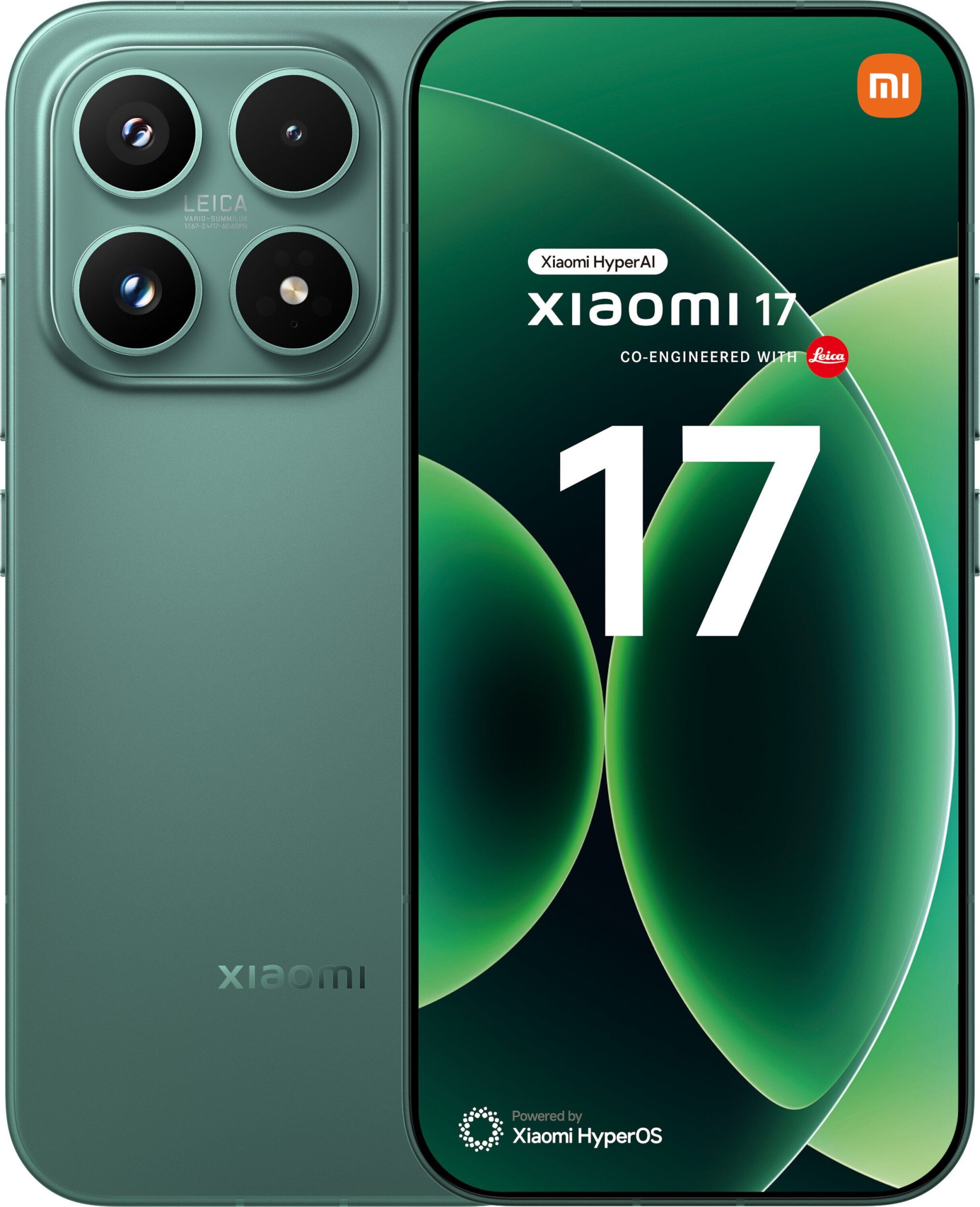 15850218_10_f Smartfon Xiaomi 17 5G 12/512GB Zielony (72968)