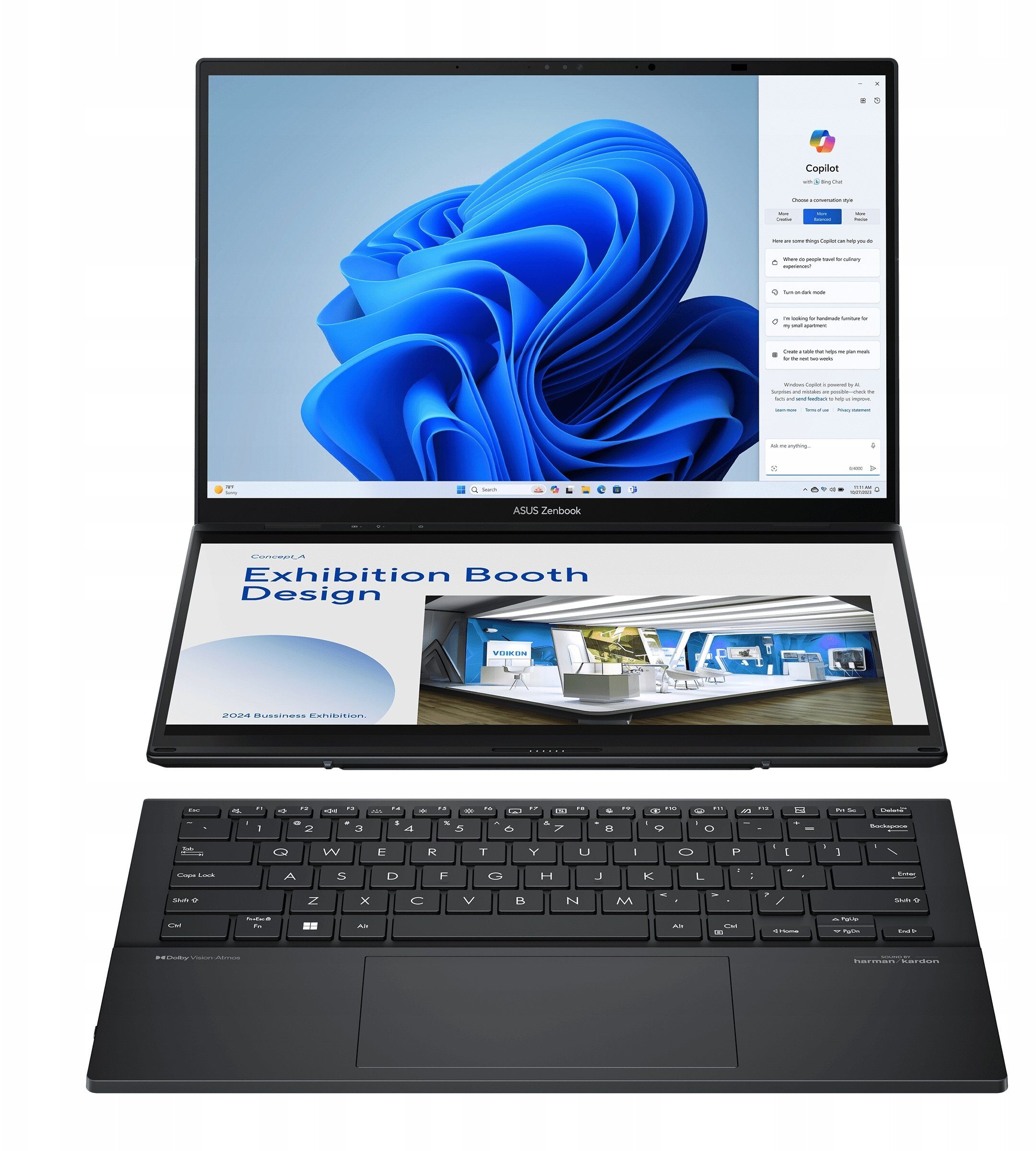 Laptop Asus Zenbook Duo OLED UX8406 Ultra 7 255H / 32 GB / 1 TB / W11 (UX8406CA-QL121W)