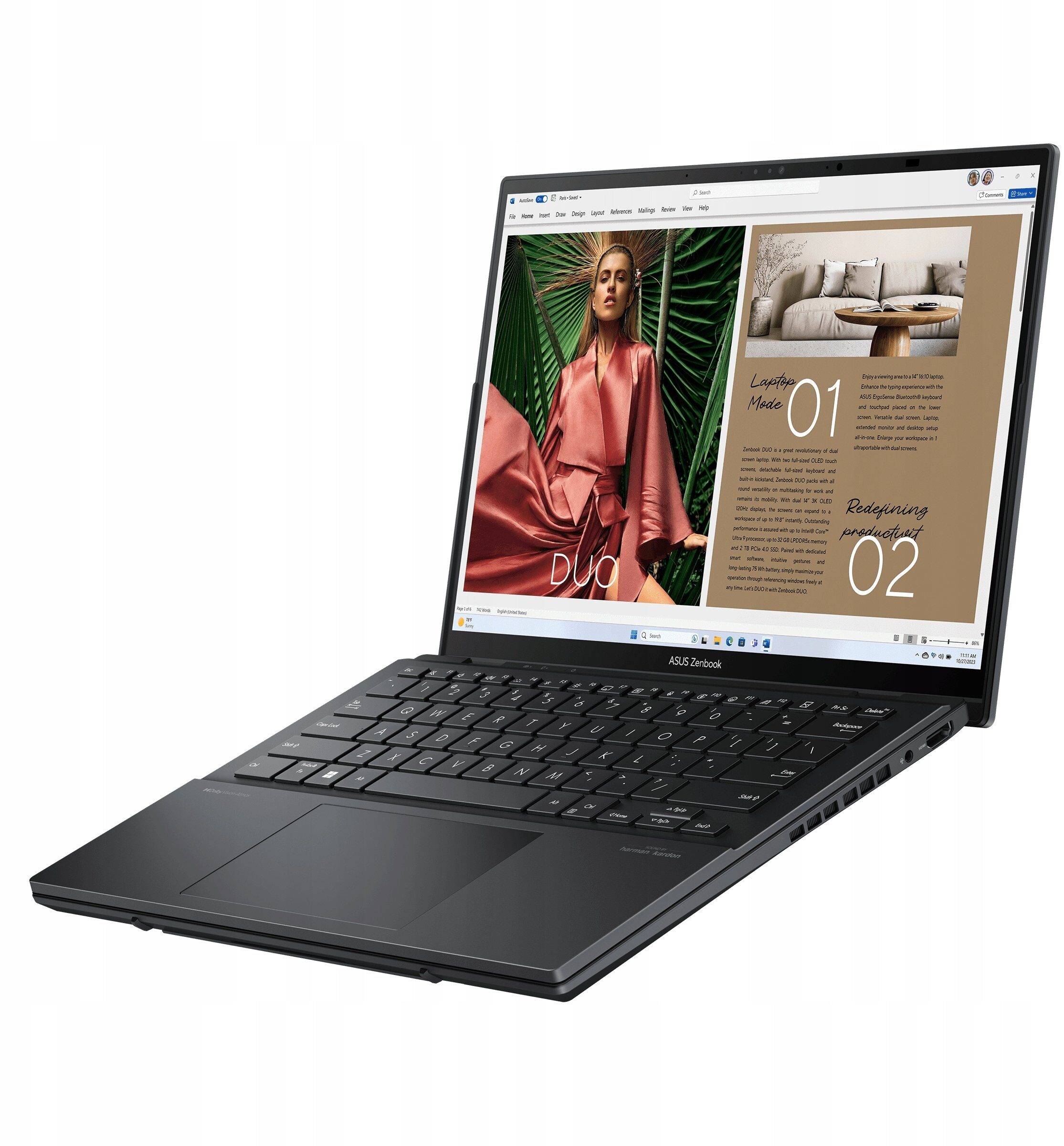 Laptop Asus Zenbook Duo OLED UX8406 Ultra 7 255H / 32 GB / 1 TB / W11 (UX8406CA-QL121W)