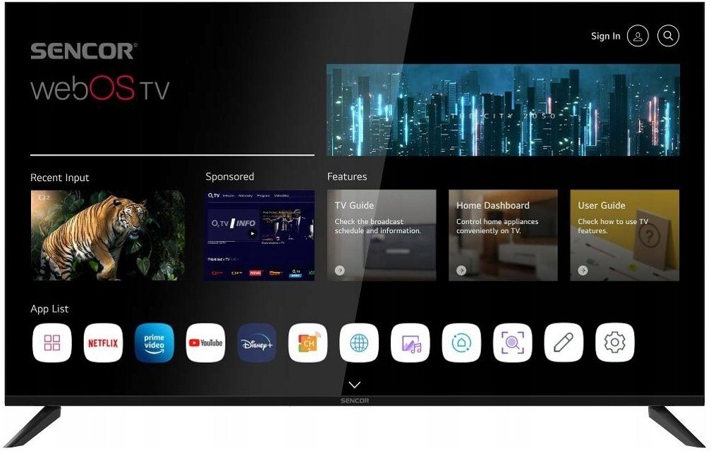 Telewizor Sencor SLE 50US804B WEBOS UHD TV SENCOR