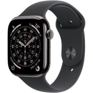 15935409_3_f Smartwatch Apple Watch 11 GPS 42mm Jet Black Alu Sport Band S/M Czarny (MEQT4LW/A)