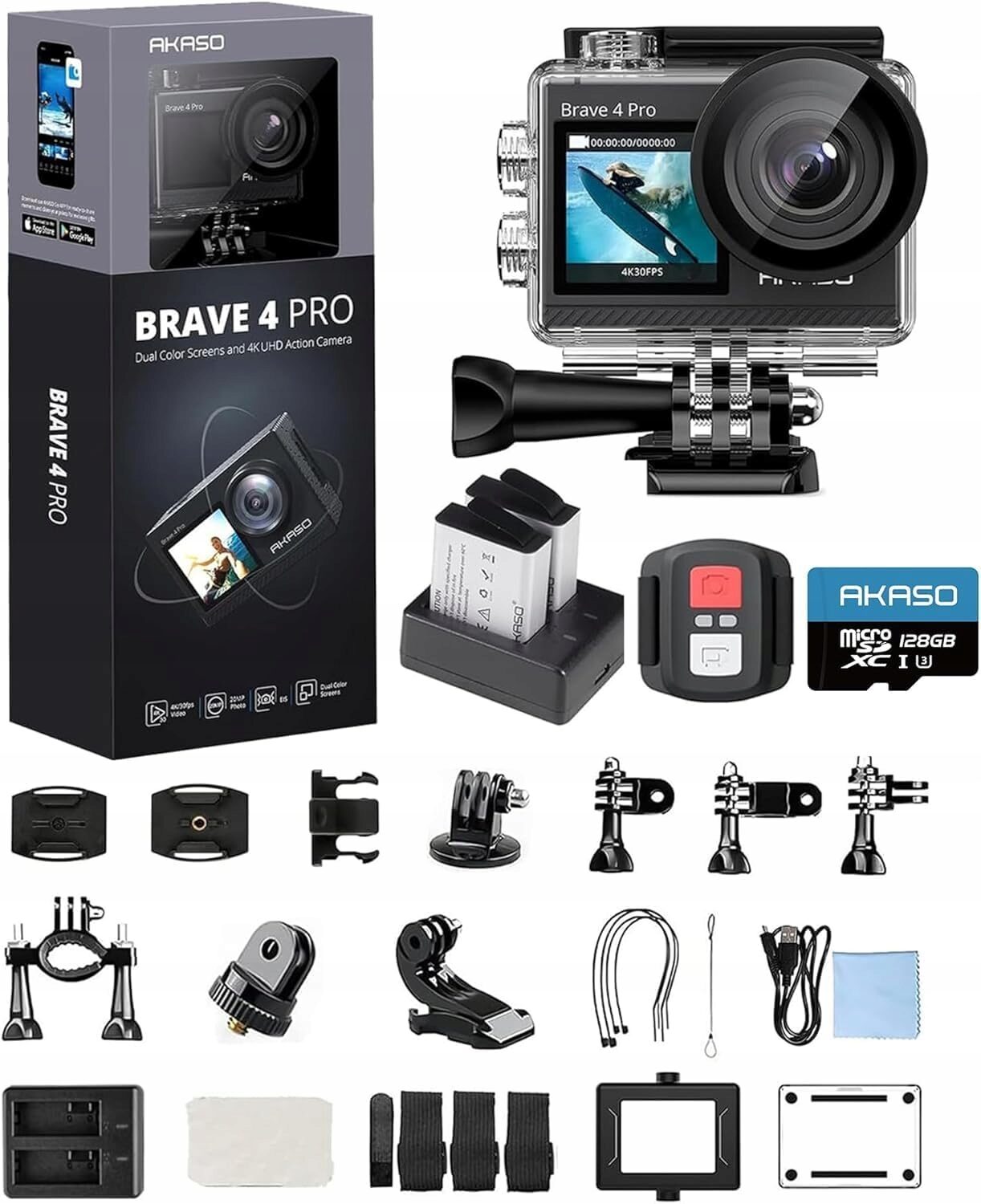 Kamera AKASO Brave 4 Pro – Twoje okno na świat w jakości 4K
