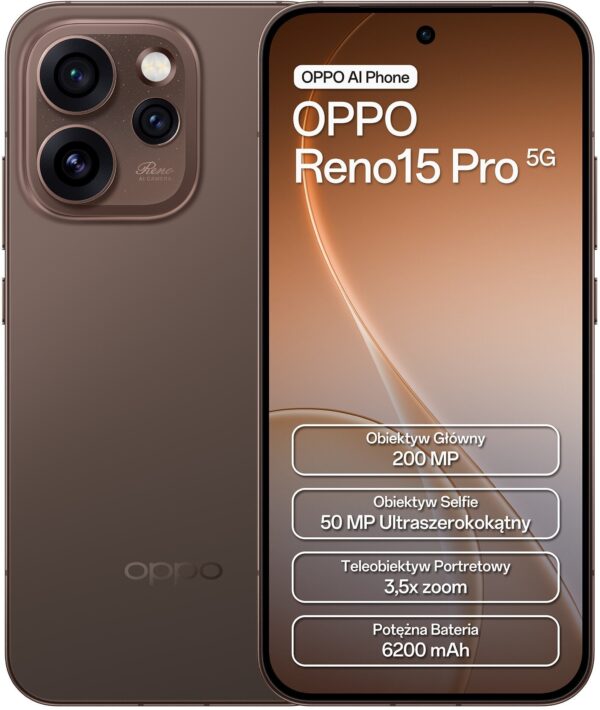 600018766_0_f Smartfon Oppo Reno 15 Pro 5G 12/512GB Brązowy (OPR15P5G12/512BRN)