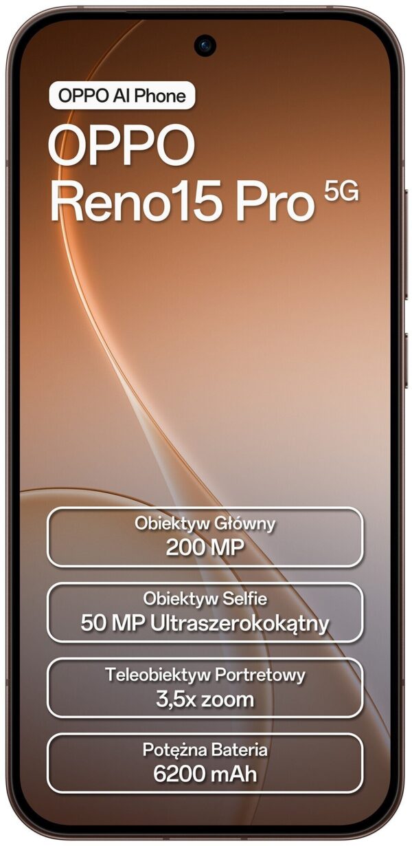 600018766_1_f Smartfon Oppo Reno 15 Pro 5G 12/512GB Brązowy (OPR15P5G12/512BRN)