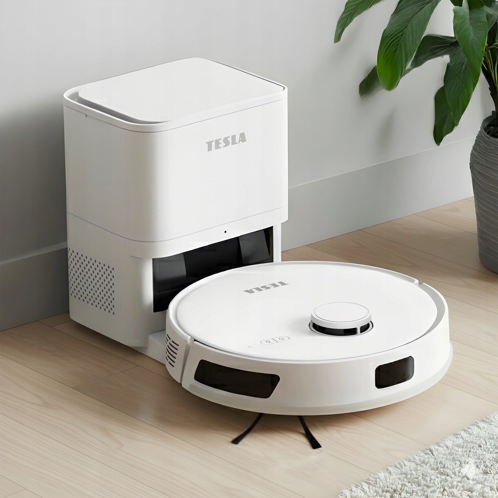 600020360_0_f Robot sprzątający Tesla Tesla RoboStar iQ660 Plus Robot sprzątający LiDAR, funkcja mopowania i stacja ładowania, biały