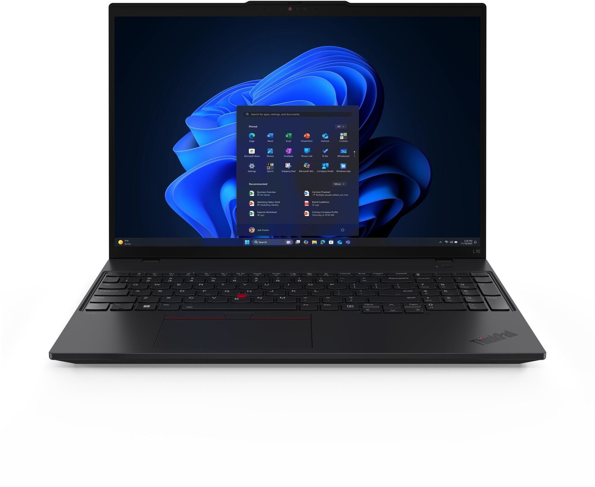 Laptop Lenovo ThinkPad L16 Gen 2 / 16" WUXGA / Intel Core Ultra 7 255U / 16 GB RAM / 512 GB SSD / Windows 11 Pro (21SA0068PB)