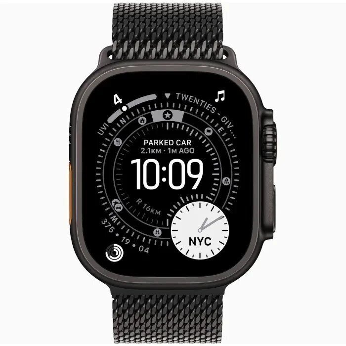 600077313_1_f Smartwatch Apple Watch Ultra 3 GPS + Cellular 49mm Black Titanium / Titanium Milanese Loop S Czarny (MF1N4QC/A)