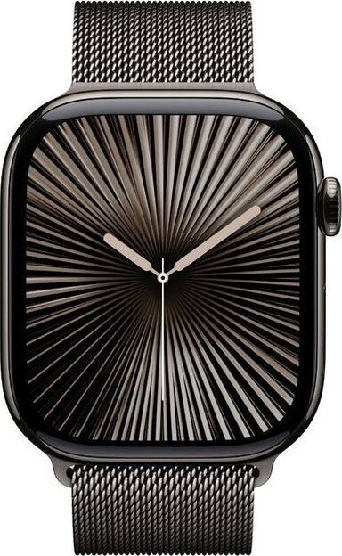 Smartwatch Apple Watch 10 GPS + Cellular 46mm Slate Titanium Milanese Loop S/M Czarny (MC7R4QC/A)