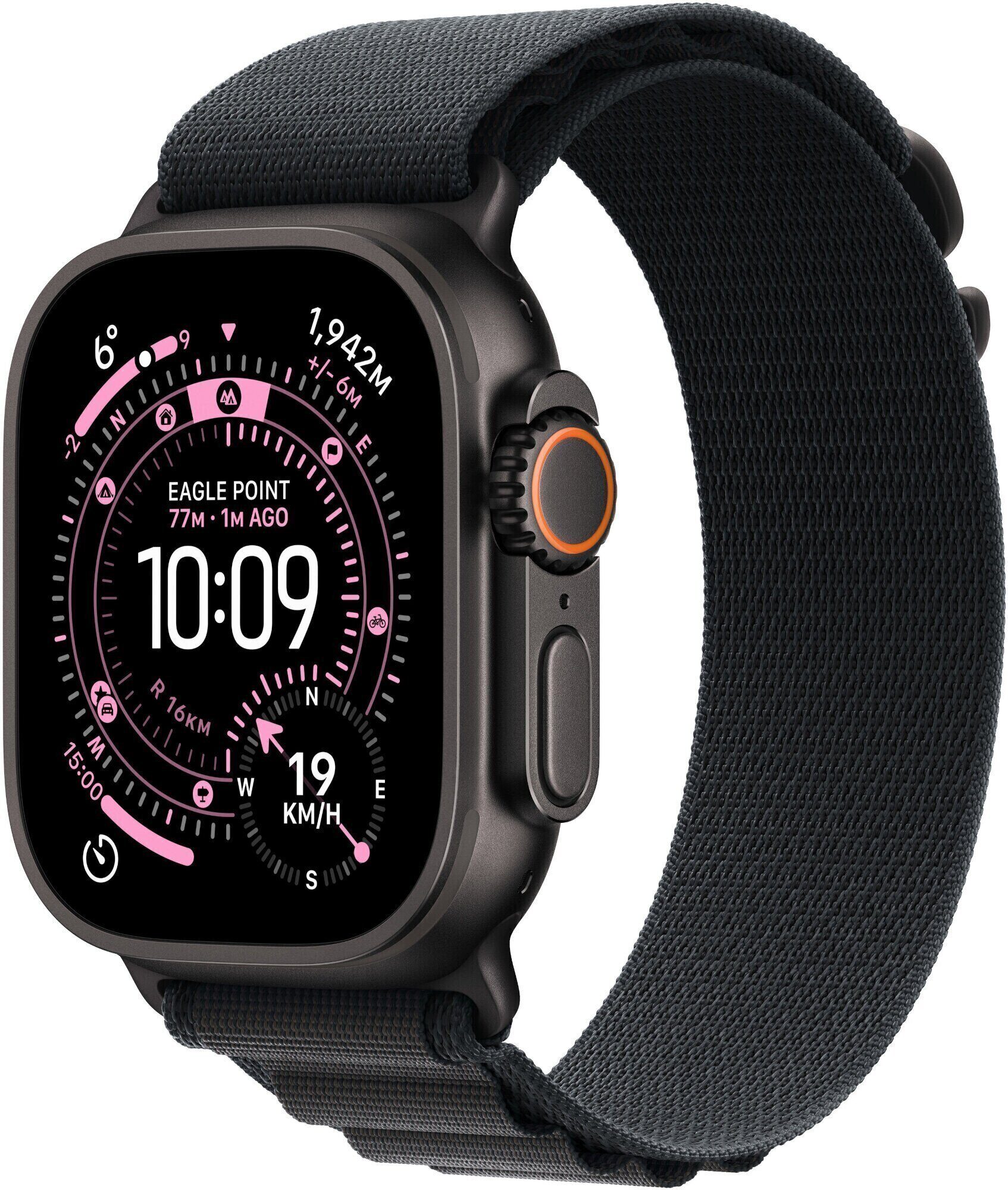 600077317_0_f Smartwatch Apple Watch Ultra 3 GPS + Cellular 49mm Black Titanium / Alpine Loop M Czarny (MF0V4QC/A)