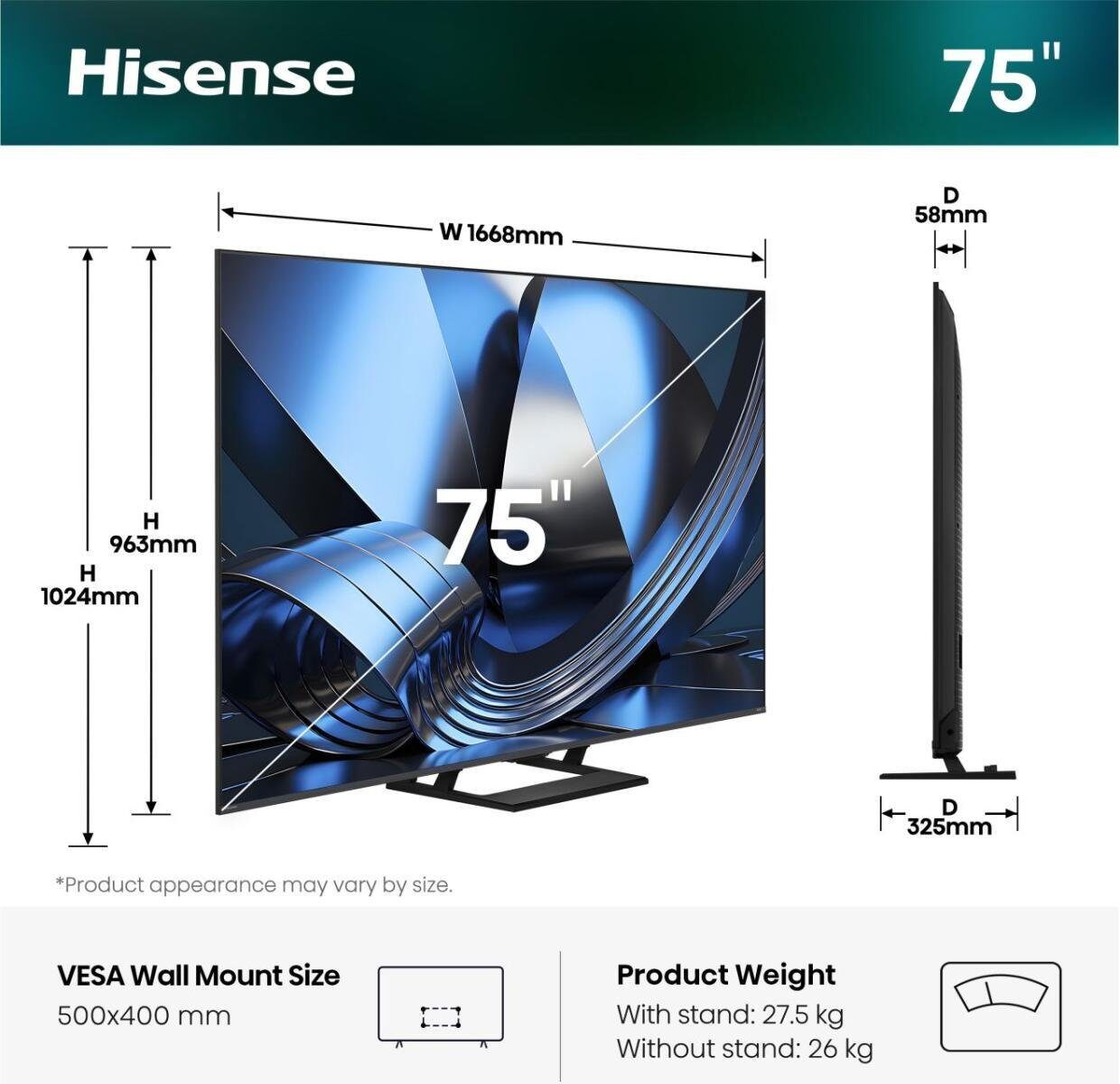 600134903_1_f Telewizor Hisense 75U7DSE