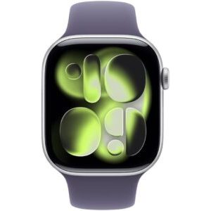 600137319_1_f Smartwatch Apple Watch 11 GPS + Cellular 46mm Silver Alu Sport Band M/L Fioletowy (MFCR4WF/A)