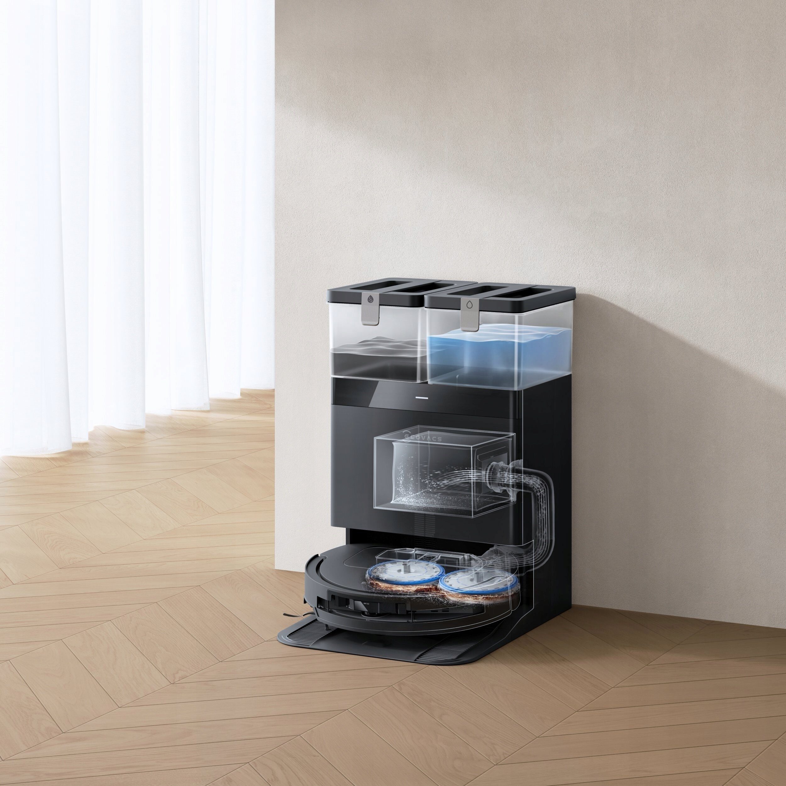 600173215_3_f Robot sprzątający Ecovacs DEEBOT T50 Omni Gen3 Robot odkurzający z funkcją wycierania 25000Pa (DEEBOT T50 OMNI Black GEN 3 FAMILY)