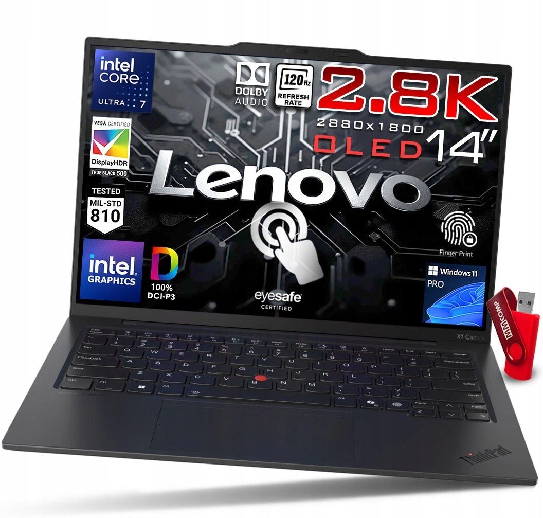 600277738_0_f Laptop Lenovo ThinkPad X1 Carbon G13 Core U7 64GB 1TB SSD 2.8K OLED biurowy