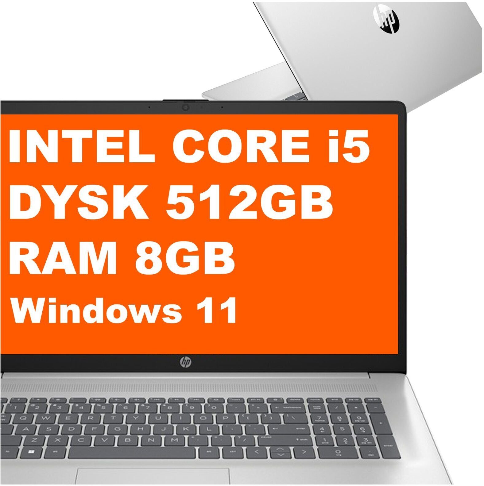 600302874_0_f Laptop HP 17-cn3077nr / B6RX2UA / Intel i5 / 8GB / 512GB / Intel Iris Xe / HD+ / Win 11 / Srebrny