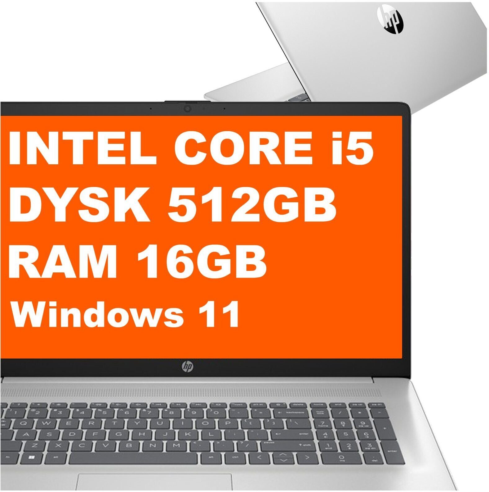 600302876_0_f Laptop HP 17-cn3077nr / B6RX2UA / Intel i5 / 16GB / 512GB / Intel Iris Xe / HD+ / Win 11 / Srebrny