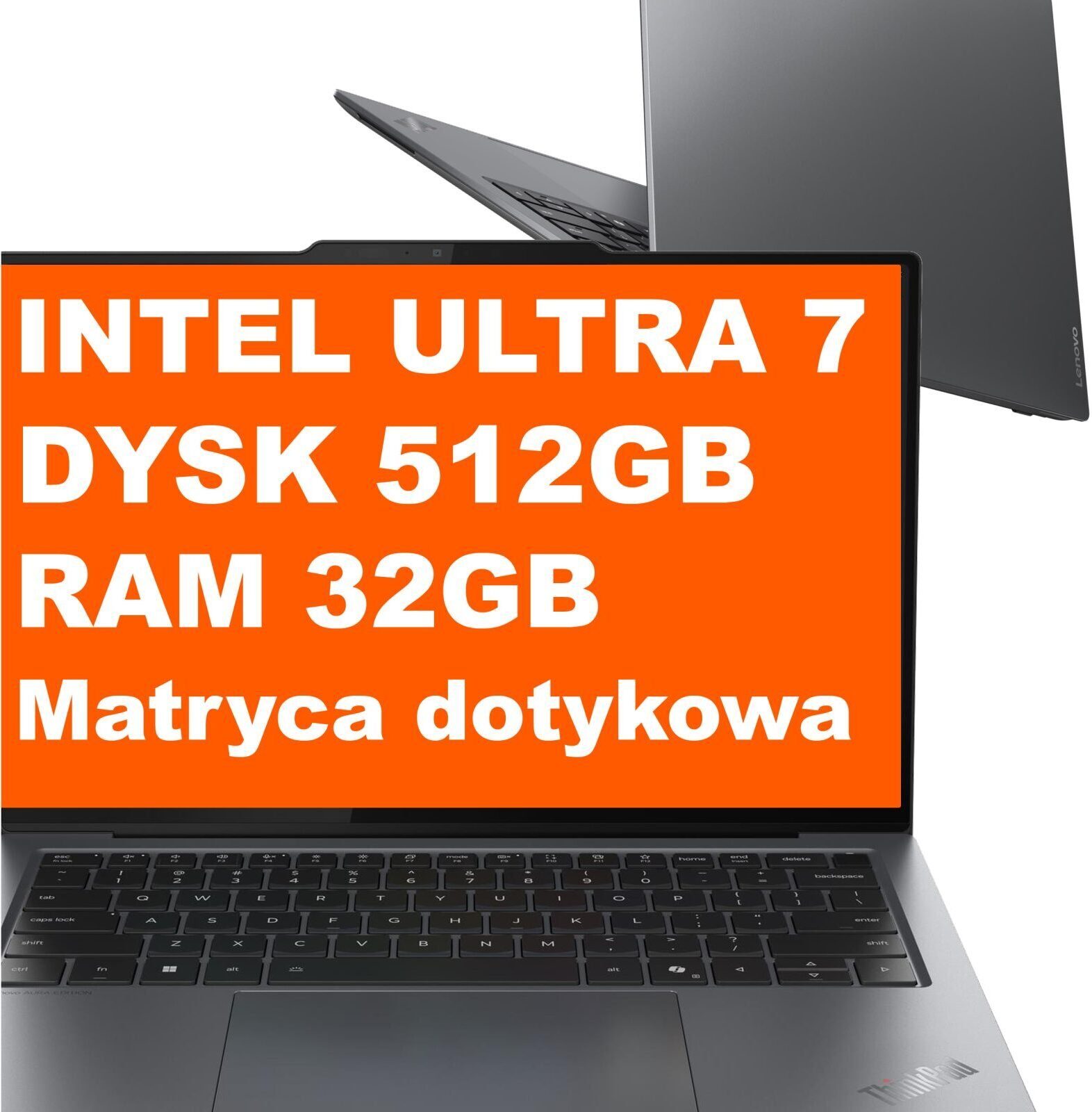 600302893_0_f Laptop Lenovo ThinkPad X9-14 G1 / 21QAX004US / Intel Ultra 7 / 32GB / 512GB / Intel ARC / 14" 2.8k OLED Dotyk / W11 Pro / Szary