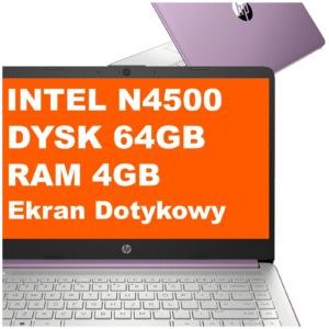 600302904_0_f Laptop HP 14-dq3240nr / B8SW2UA / Intel N4500 / 4GB / 64GB eMMC / Intel UHD / 14" HD Dotyk / Win 11 / Fioletowy