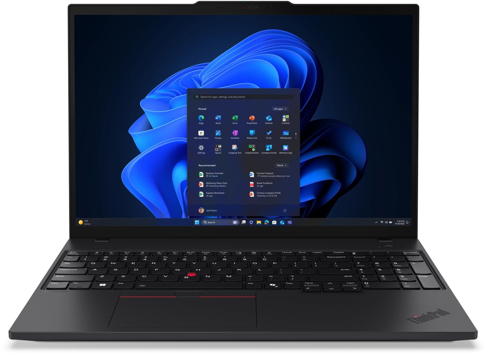 600305884_0_f Laptop Lenovo ThinkPad T16 Gen 4 Core™ Ultra 7 255U 512GB SSD 32GB 16" WUXGA (1920x1200) IPS WIN11 Pro IR Webcam Czarny Backlit Keyboard FP Reader,1YW (21QE001WUS)