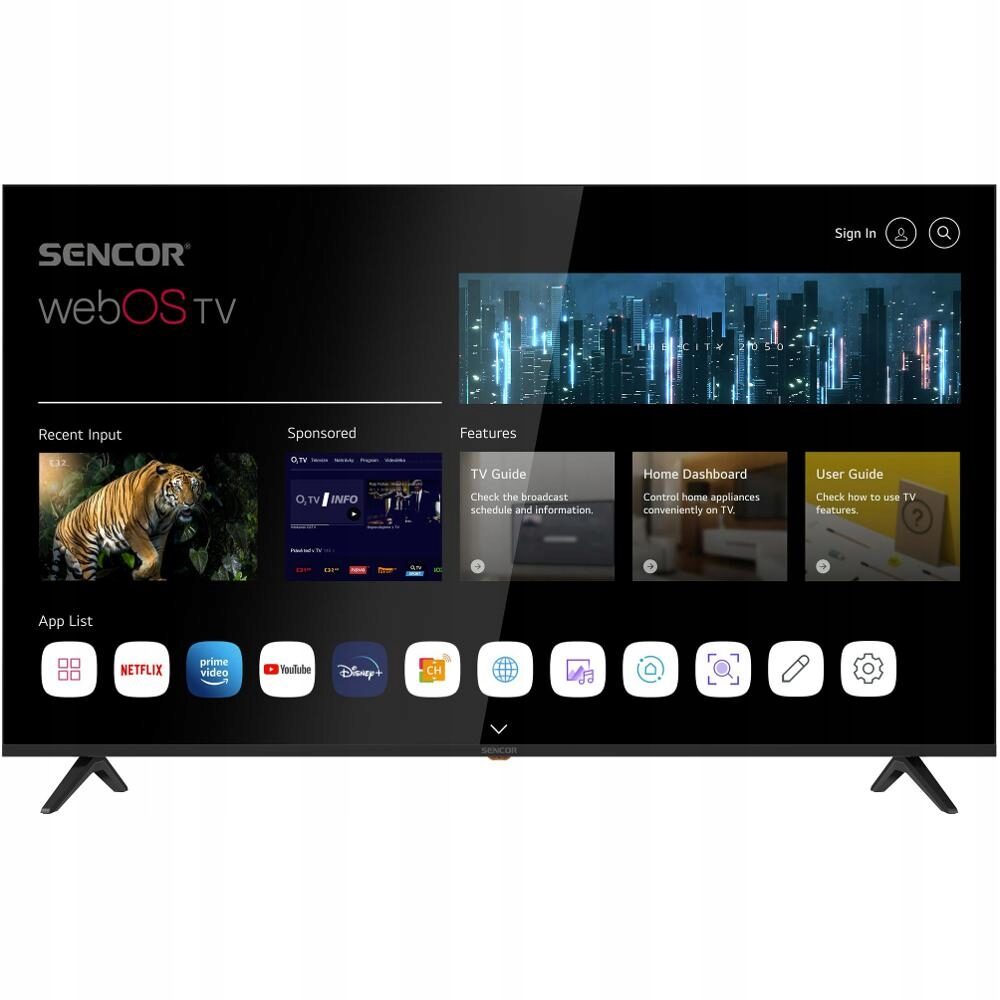 Smart TV z funkcjami Bluetooth i Wi-Fi