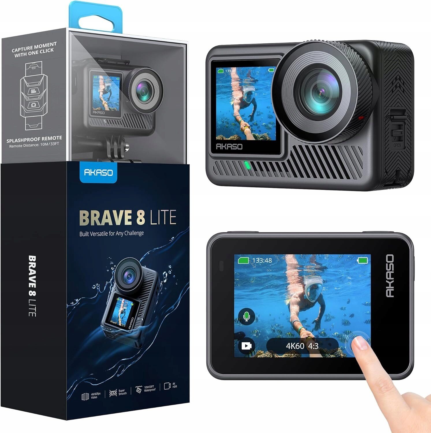 Kamera AKASO Brave 8 Lite – Twoja niezawodna kamera sportowa