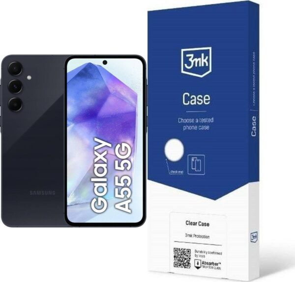 9837770_0_f Smartfon Samsung Galaxy A55 5G 8/128GB Black Enterprise Edition (SM-A556BZK) + Etui Clear Case