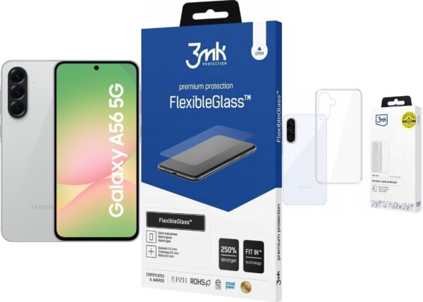 9837776_0_f Smartfon Samsung Galaxy A56 5G 8/128GB Szary Lightgray (SM-A566BZA) + FlexibleGlass + Etui Clear Case