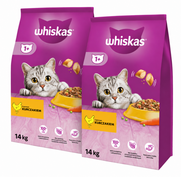 ChatGPT Image Sep 9, 2026, 06_51_48 PM Sucha Karma dla kotów WHISKAS z kurczakiem 28kg