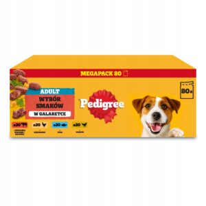 PEDIGREE-mokra-karma-dla-psa-Wybor-Smakow-w-galaretce-saszetki-80x100-g PEDIGREE mokra karma dla psa MIX Smaków w galaretce saszetki 160 x100 g